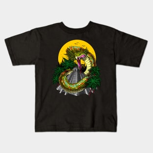 Quetzalcoatl Aztec Serpent God Kids T-Shirt